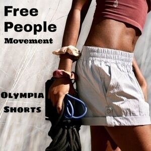 FREE PEOPLE Olympia Wide Waistband Rolled Hem Active Lightweight Shorts/MD NWT